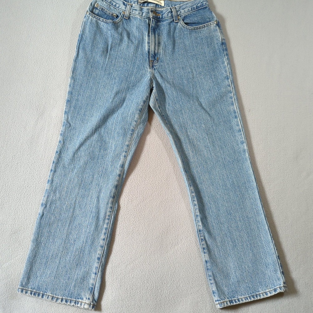 Guide Series Relaxed Fit Jeans Womens 12 Medium Wash Cotton Straight Leg Denim